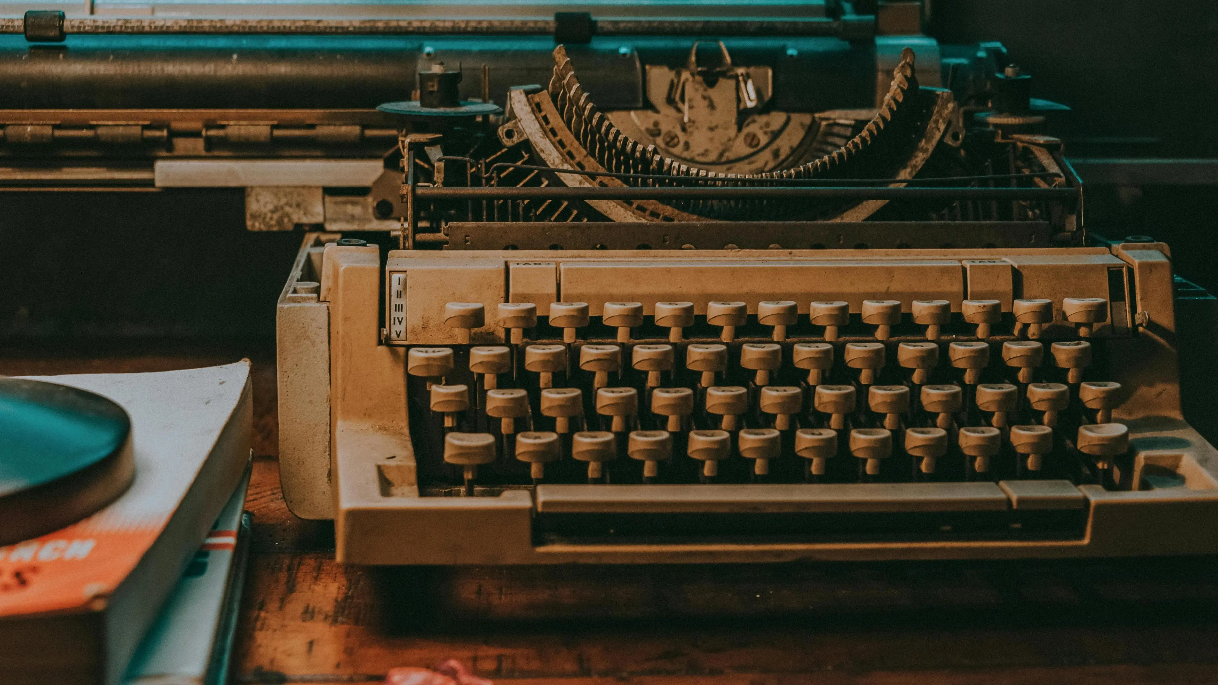 Vintage typewriter used for nailing first 30 pages screenplay