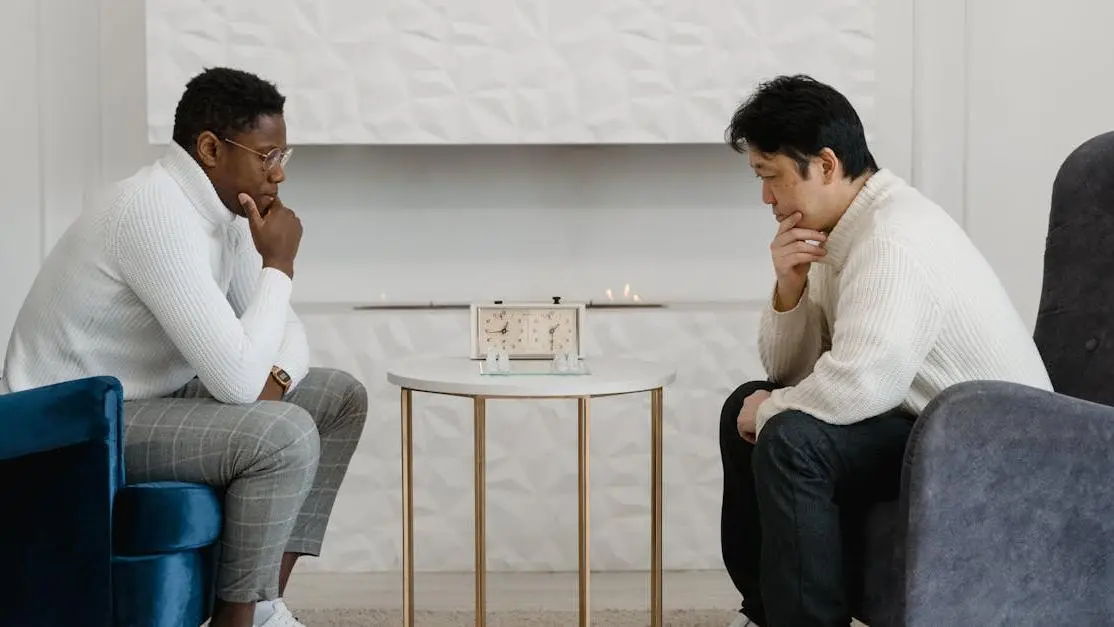 Thoughtful chess game illustrating the anatomy of a script Faceoff.