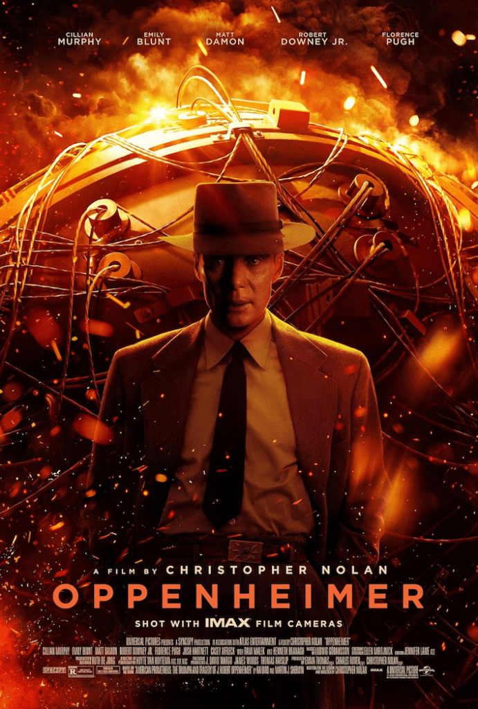 Movie poster for Oppenheimer. Click to read Greenlight Coverage’s script analysis